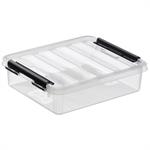 Plastkasse SmartStore Classic 1 klar 1l m/låg 21x17x6cm